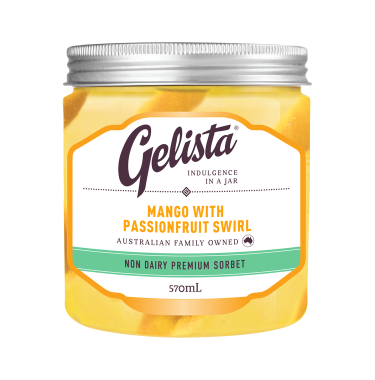 Gelista Ice-cream Mango with Passionfruit Swirl 570ml