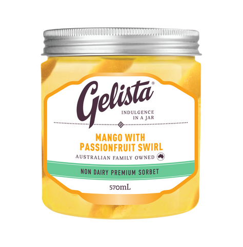 Gelista Ice-cream Mango with Passionfruit Swirl 570ml