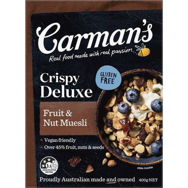 Carman's Fruit & Nut Crispy Deluxe Muesli GLUTEN FREE 400g