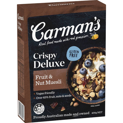Carman's Fruit & Nut Crispy Deluxe Muesli GLUTEN FREE 400g