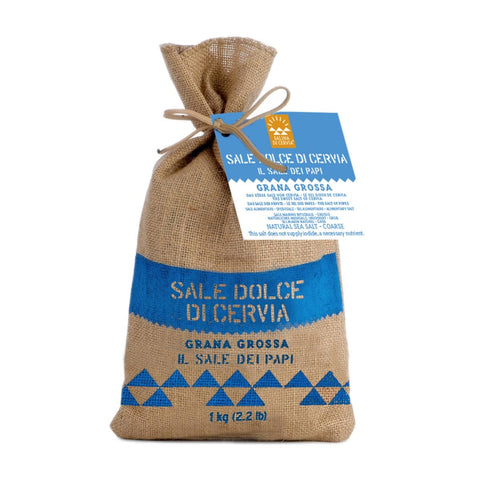 Sale Dolce Di Cervia (Natural Sea Salt - Coarse Grind) Jute Bag - 1kg