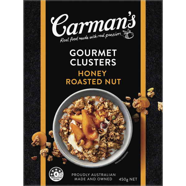 Carman's Gourmet Clusters Honey Roasted Nut 450g