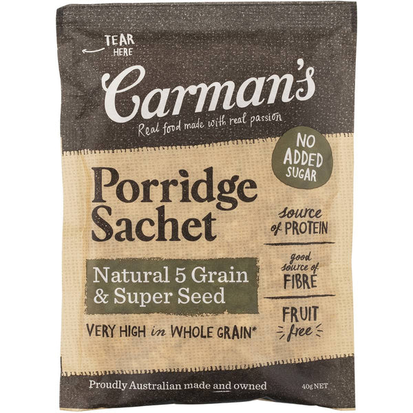 Carman's 5 Grain Superseed Porridge Sachets 320g