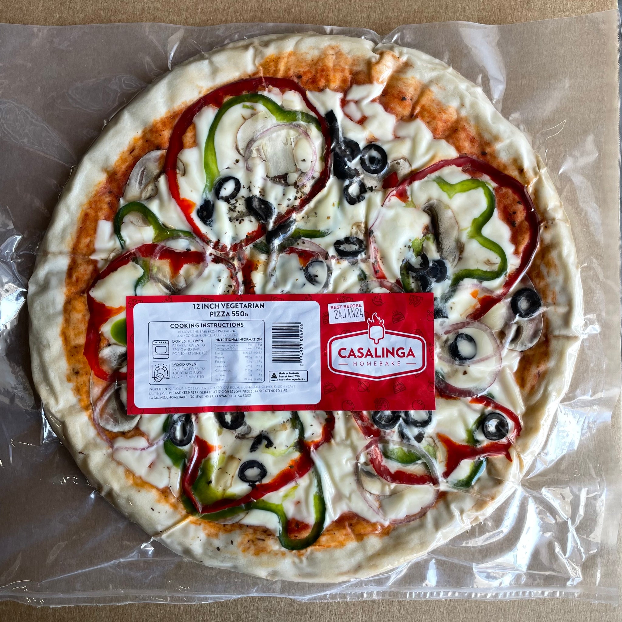 Casalinga - 12" Vegetarian Pizza 550g