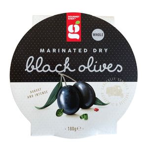 Gourmet Saba - Marinated Dry Black Olives 180g