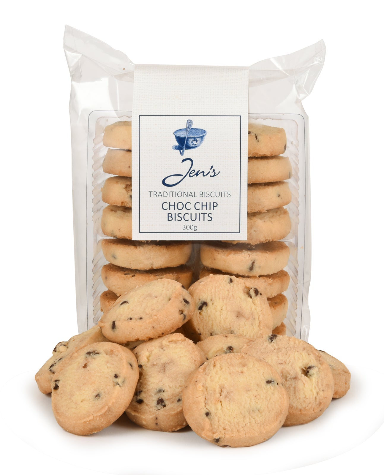 Jen's Traditional Biscuits - Choc Chip Cookies 300g