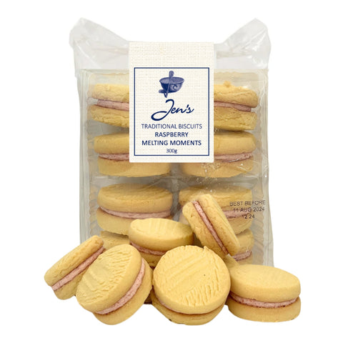 Jen's Traditional Biscuits - Raspberry Melting Moments 300g