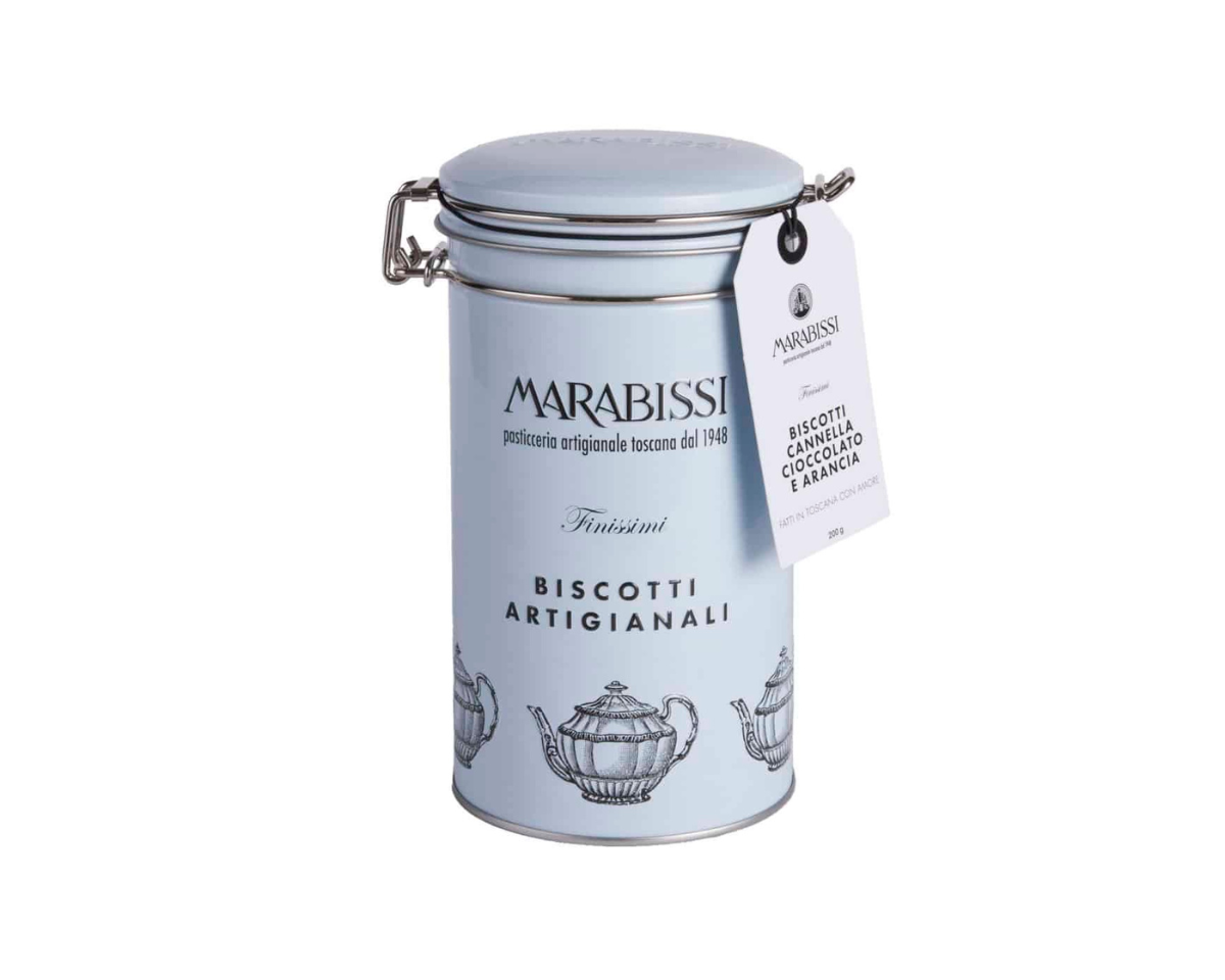 Marabissi - Biscotti Cinnamon Chocolate Orange Tin 200g