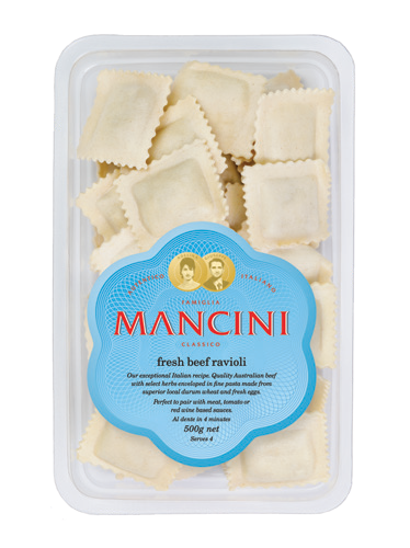 Frozen - Mancini Beef Ravioli 500g