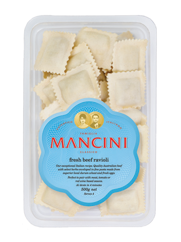 Frozen - Mancini Beef Ravioli 500g