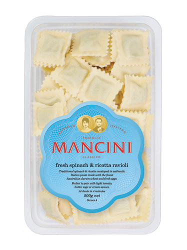 Frozen - Mancini Spinach & Ricotta Ravioli 500g