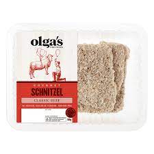 Olga's Fine Food - Beef Schnitzel 500g