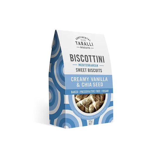 Continental Taralli - BISCOTTINI Creamy Vanilla & Chia Seeds 125g