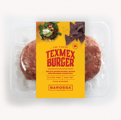 Barossa Fine Foods - Burger Tex Mex 450g