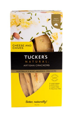 Tucker's Natural - Artisan Crackers Cheese & Chives 100g