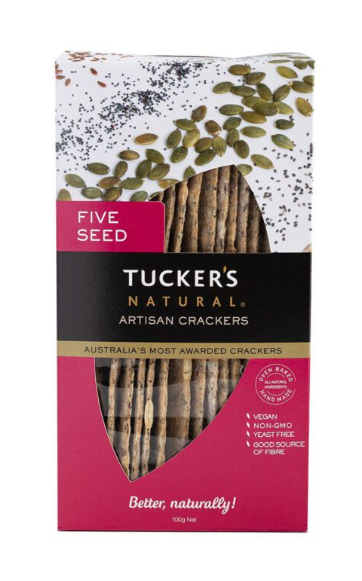 Tucker's Natural - Artisan Crackers Five Seed 100g