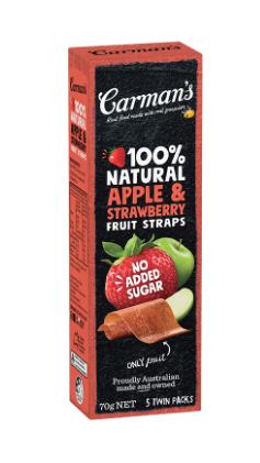 Carman's - 100% Natural Apple & Strawberry Fruit Straps