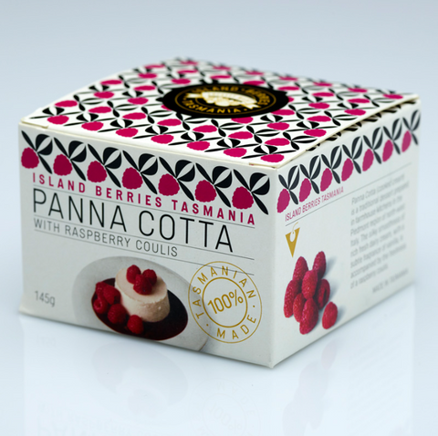 Island Berries Tasmania - Panna Cotta Raspberry Coulis 145g