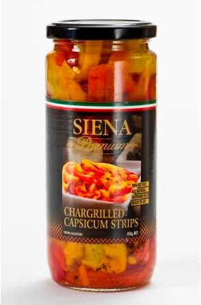Siena - Chargrilled Capsicum Strips 450g