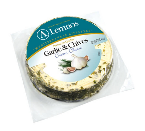 Lemnos Cream Cheese Garlic & Chives 125g