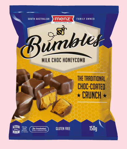 Menz - Bumbles Milk Chocolate Honeycomb 150g