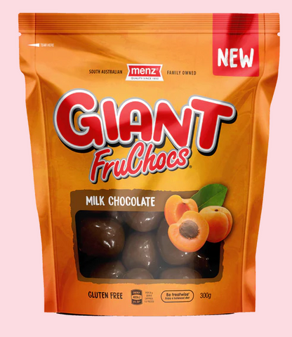 Menz - Fruchocs Giant Milk Chocolate Apricot + Peach 300g