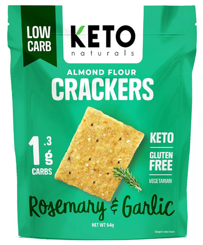 Yo Keto Crackers - Rosemary & Garlic 64g