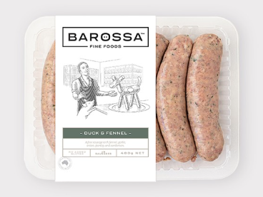 Barossa Fine Foods - Duck & Fennel Sausages 480g