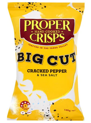 Proper Crisps Big Cut Cracked Pepper & Sea Salt 140g