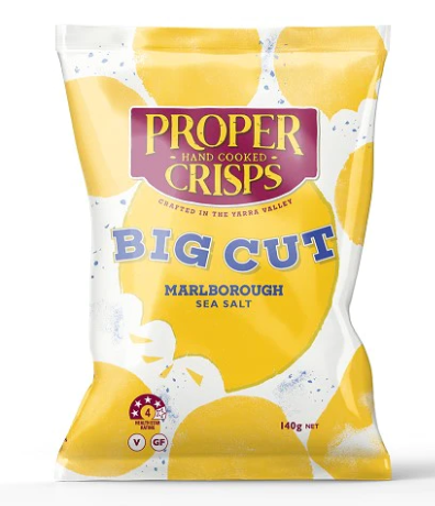 Proper Crisps Big Cut Marlborough Sea Salt 140g