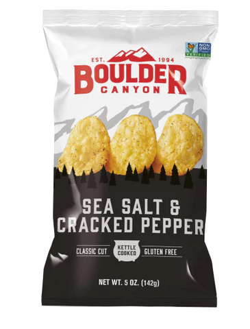 Boulder Chips Sea Salt & Cracked Pepper 142g