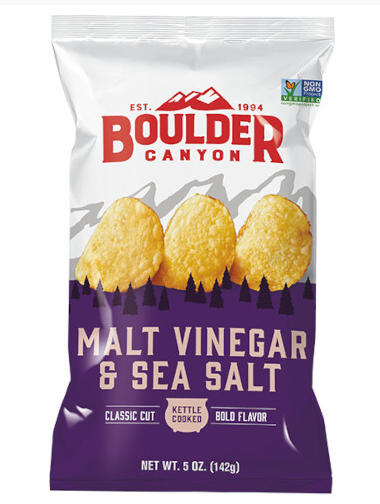 Boulder Chips Malt Vinegar & Sea Salt 142g