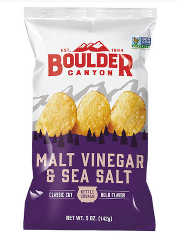 Boulder Chips Malt Vinegar & Sea Salt 142g