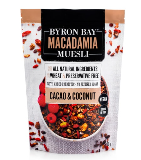 Byron Bay Macadamia Muesli - Cacao & Coconut 400g