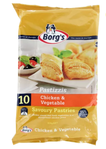 Borg's Chicken & Veg Pastizzis 625g FROZEN