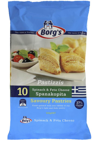 Borg's Spinach & Feta Cheese Pastizzis 625g FROZEN