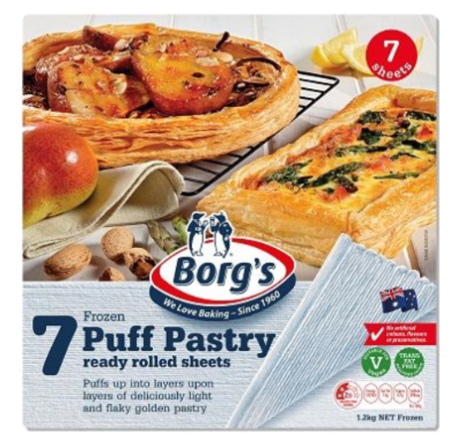 Borg's Frozen Puff Pastry 7pk