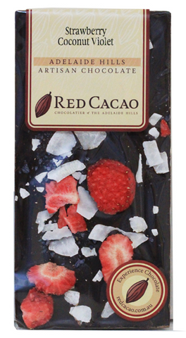 Red Cacao Artisan Chocolate Strawberry Coconut Violet