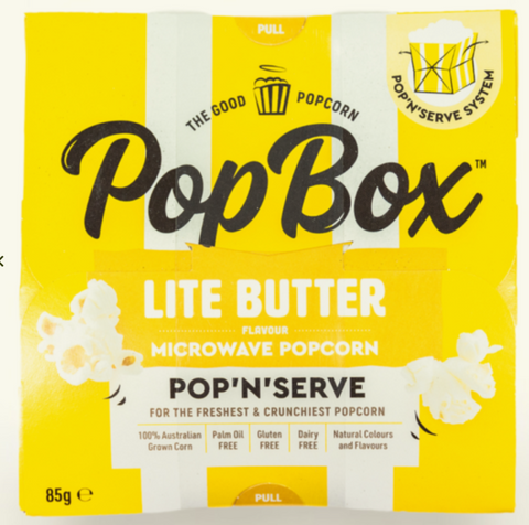 Popbox Popcorn - Lite Butter 85g