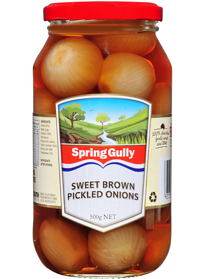 Spring Gully Sweet Brown Pickled Onions 500g