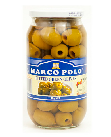 Marco Polo Pitted Green Olives 1kg