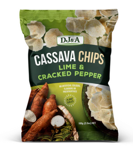 DJ&A Cassava Chips Lime & Cracked Pepper 100g