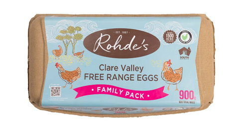 Eggs - Rohde's Free Range Dozen 900g