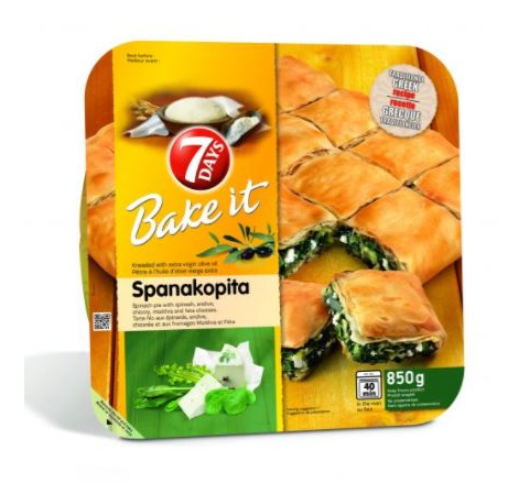 Frozen - 7 Days Spanakopita Spinach & Cheese 850g
