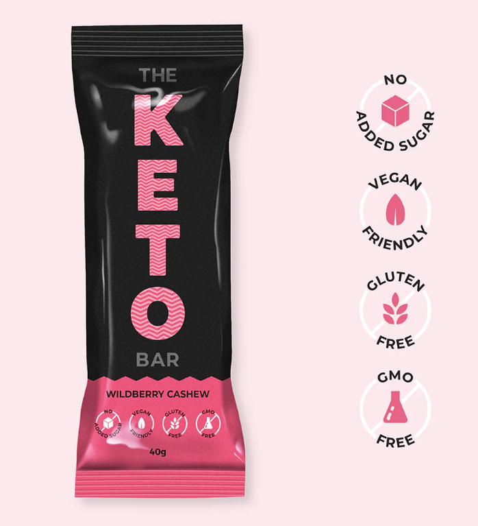 Yours Truly - The Keto Bar Wildberry & Cashew 40g