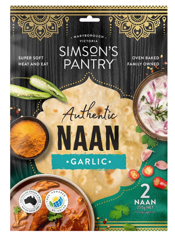 Simson's Pantry - Naan Garlic 2pack 250g