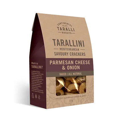 Continental Taralli - TARALLINI Parmesan Cheese & Onion 125g
