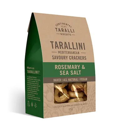 Continental Taralli - TARALLINI Rosemary & Sea Salt 125g