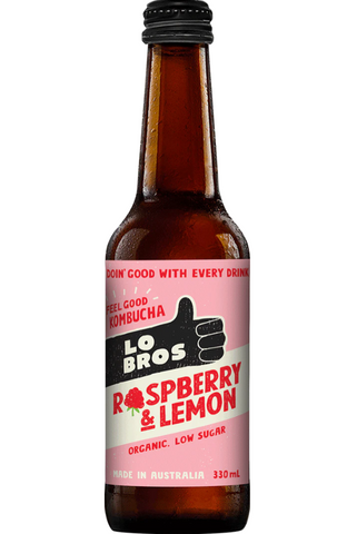 Lo Bros Raspberry & Lemon Kombucha 330ml