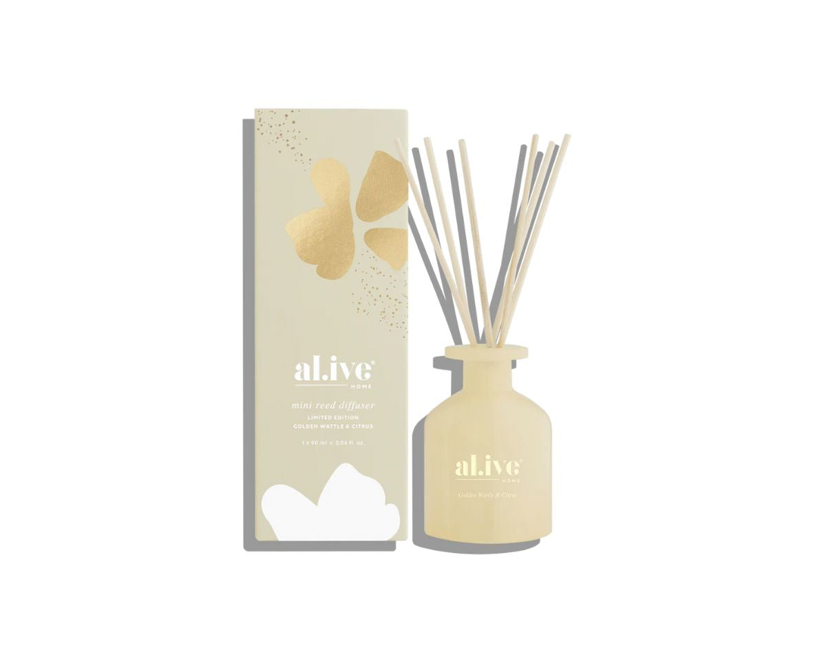 Al.ive - Mini Reed Diffuser - Golden Wattle & Citrus 90ml